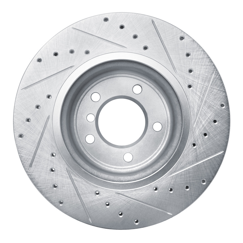 BMW Z4 Brake Rotor (1) - Front Left - R1 Concepts - Drilled & Slotted - Silver - `09-`16